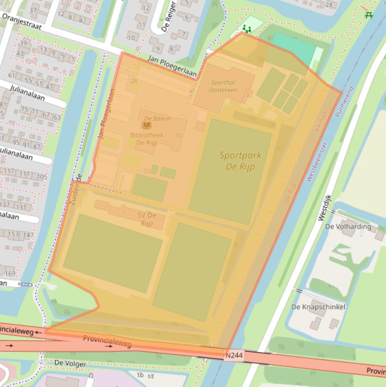 Kaart van postcodegebied 1483VR.