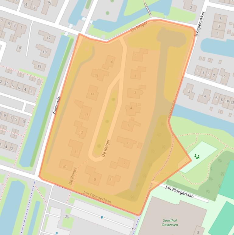 Kaart van postcodegebied 1483VS.