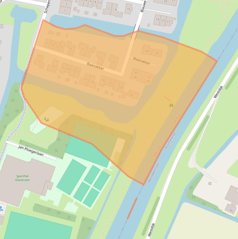 Kaart van postcodegebied 1483VV.