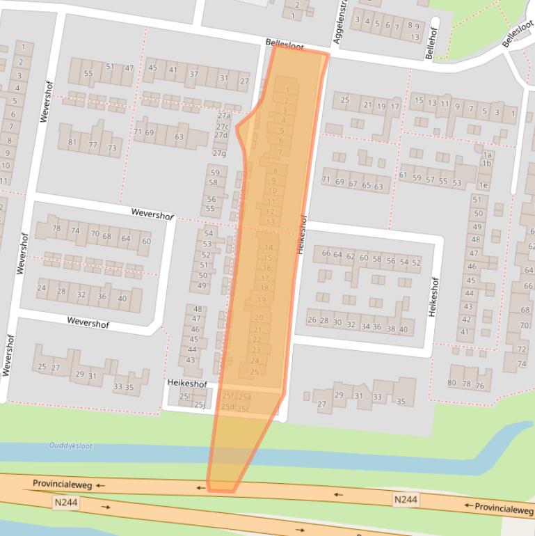 Kaart van postcodegebied 1483XE.
