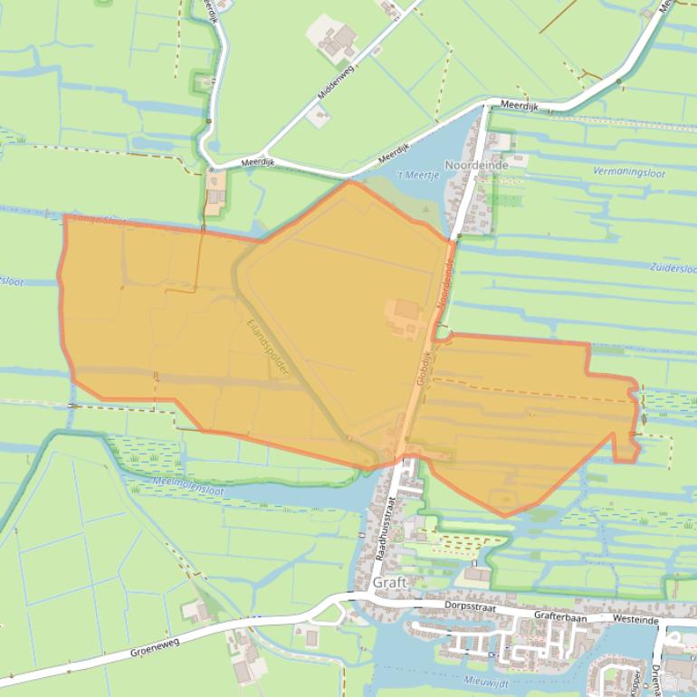 Kaart van postcodegebied 1484ES.