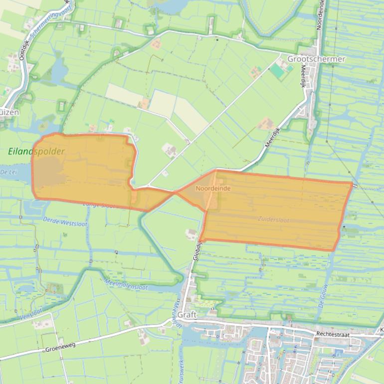 Kaart van postcodegebied 1485.