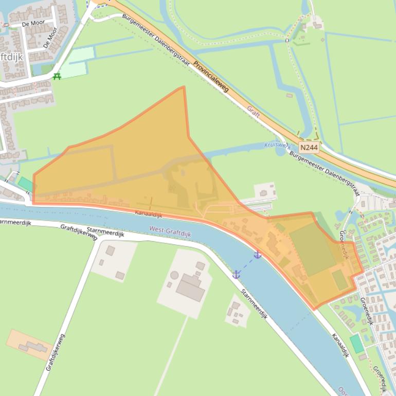 Kaart van postcodegebied 1486MG.