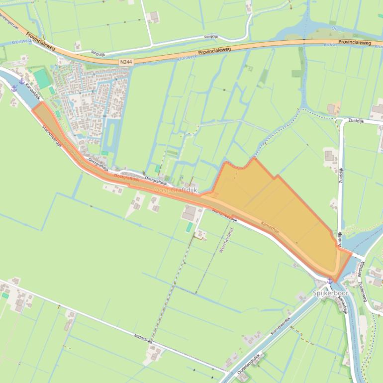 Kaart van postcodegebied 1487MA.