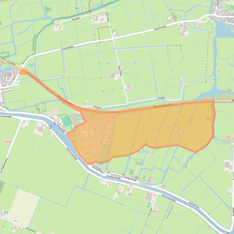 Kaart van postcodegebied 1487ME.