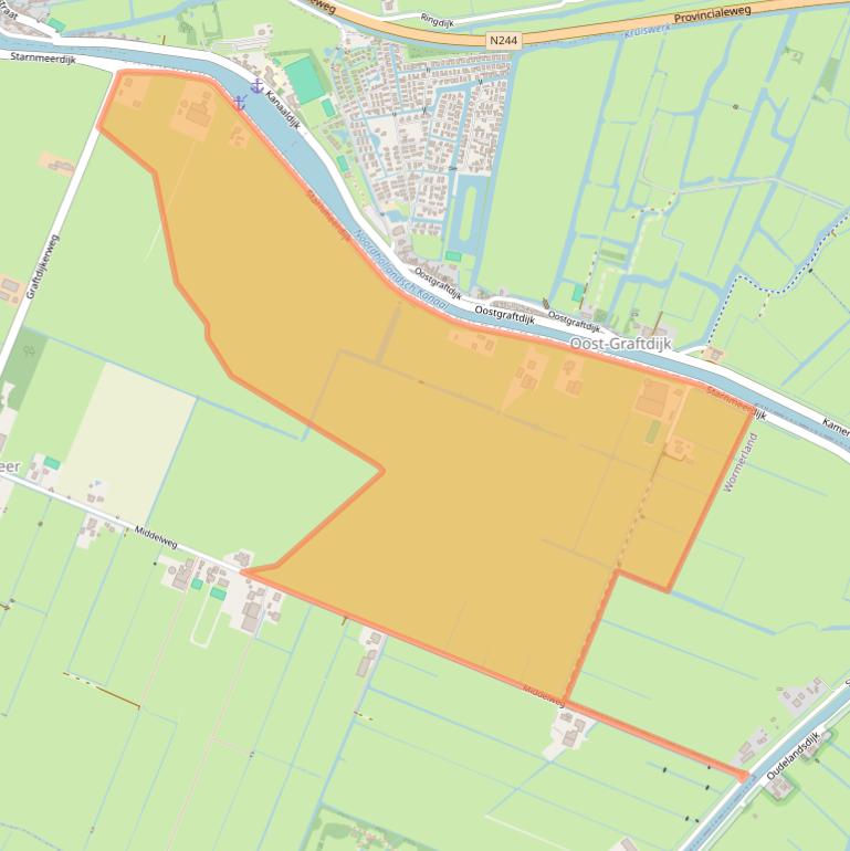 Kaart van postcodegebied 1488AG.