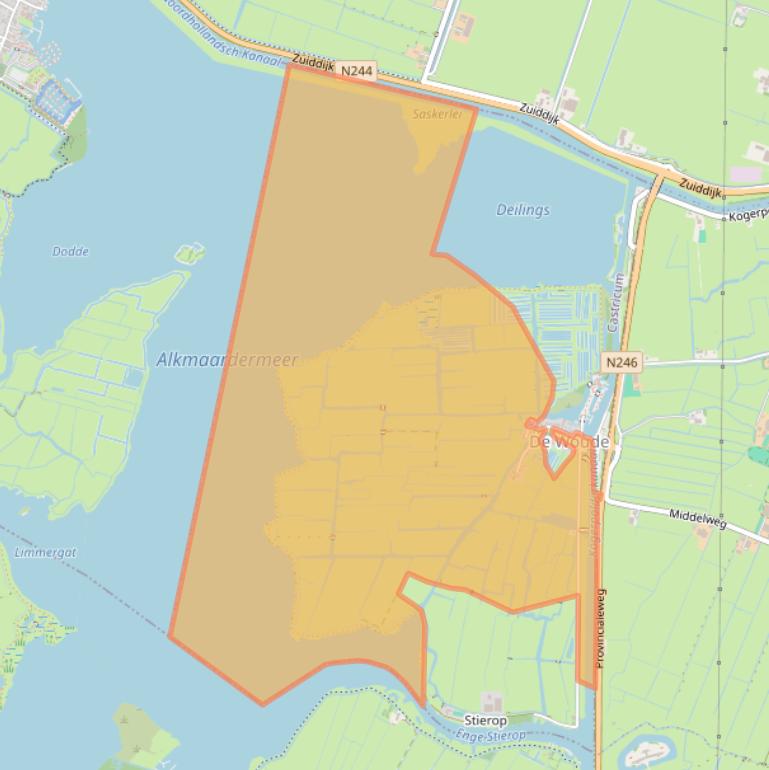 Kaart van postcodegebied 1489NC.