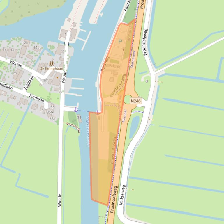 Kaart van postcodegebied 1489PH.