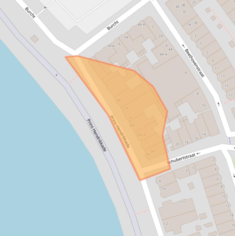 Kaart van postcodegebied 1501AA.