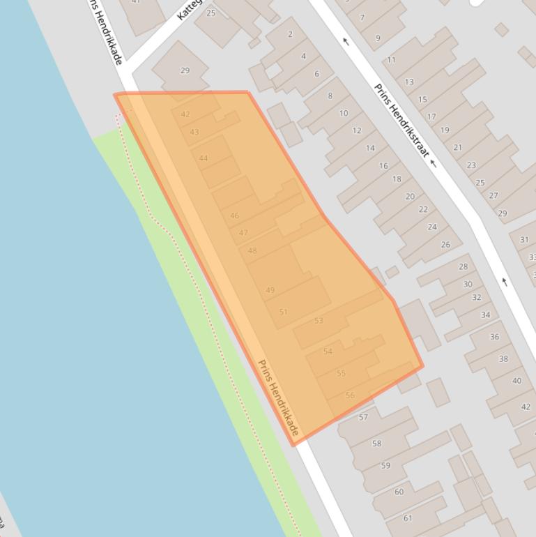 Kaart van postcodegebied 1501AD.