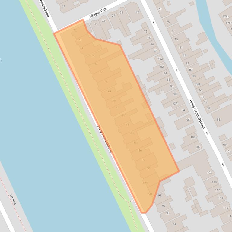 Kaart van postcodegebied 1501AG.