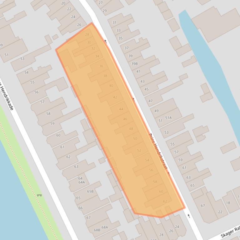 Kaart van postcodegebied 1501AT.