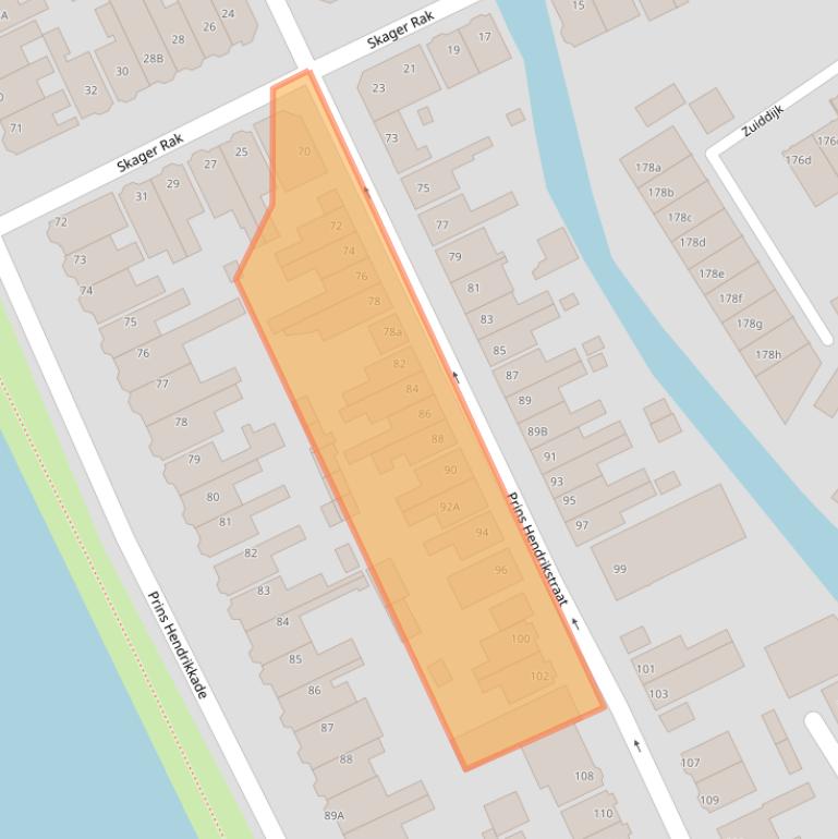 Kaart van postcodegebied 1501AV.