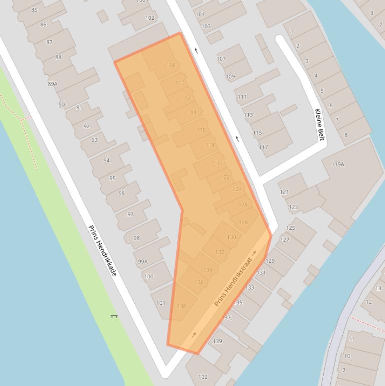 Kaart van postcodegebied 1501AW.