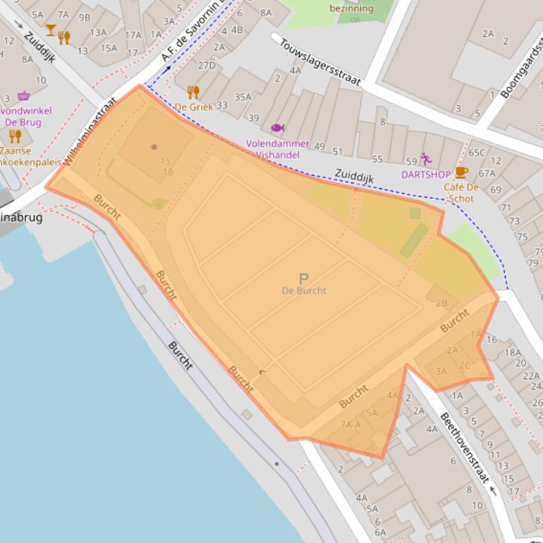 Kaart van postcodegebied 1501BA.