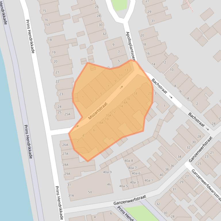 Kaart van postcodegebied 1501BG.