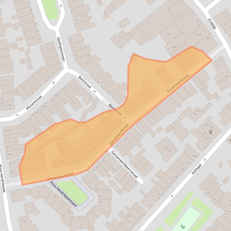 Kaart van postcodegebied 1501BK.
