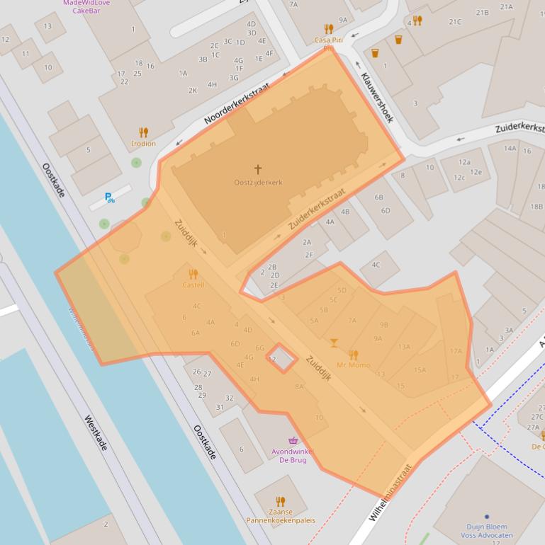 Kaart van postcodegebied 1501CA.