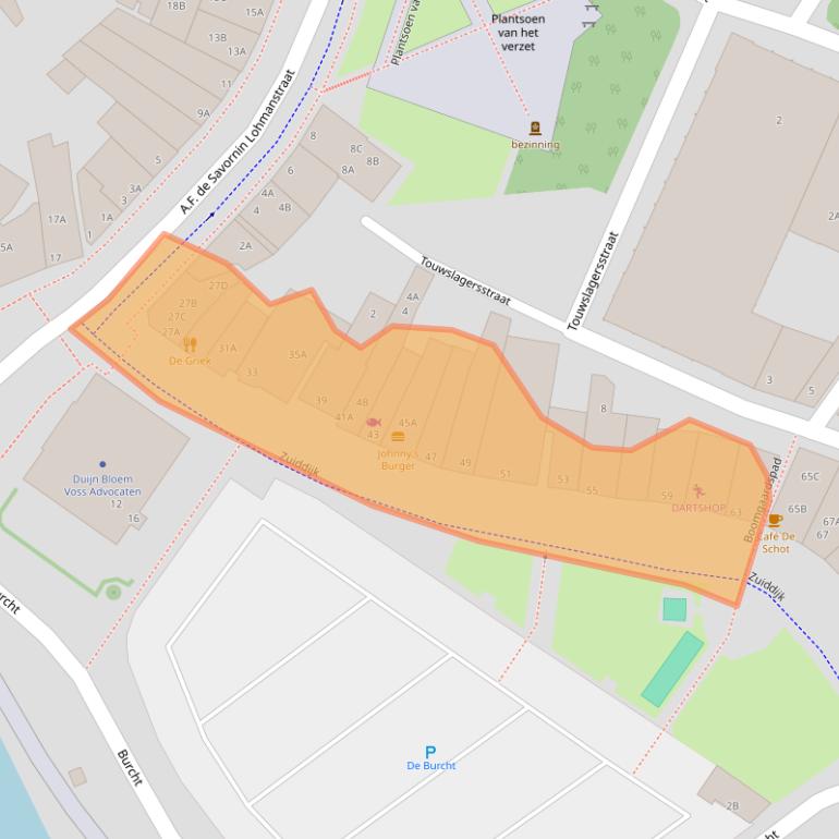 Kaart van postcodegebied 1501CB.