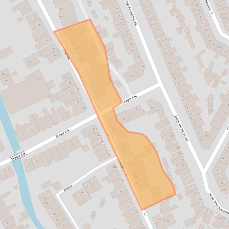 Kaart van postcodegebied 1501CJ.