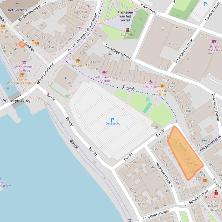 Kaart van postcodegebied 1501CL.