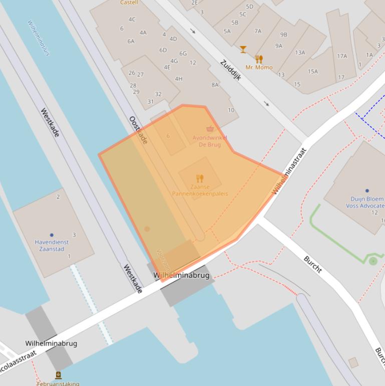 Kaart van postcodegebied 1501CT.