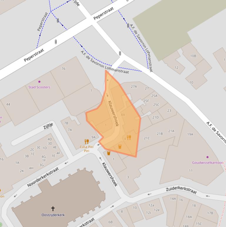 Kaart van postcodegebied 1501NA.