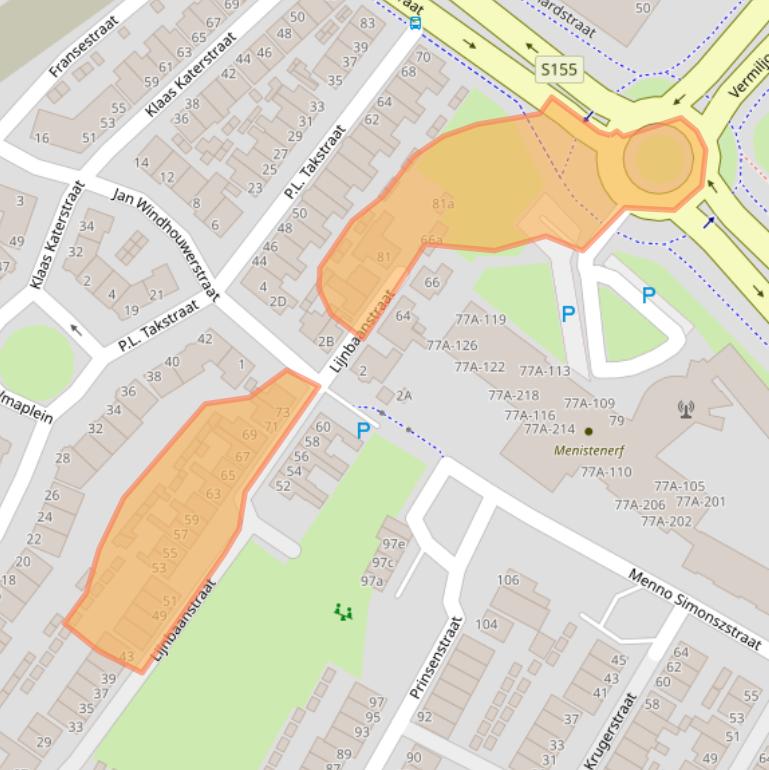 Kaart van postcodegebied 1501PB.