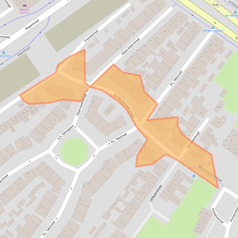 Kaart van postcodegebied 1501PE.