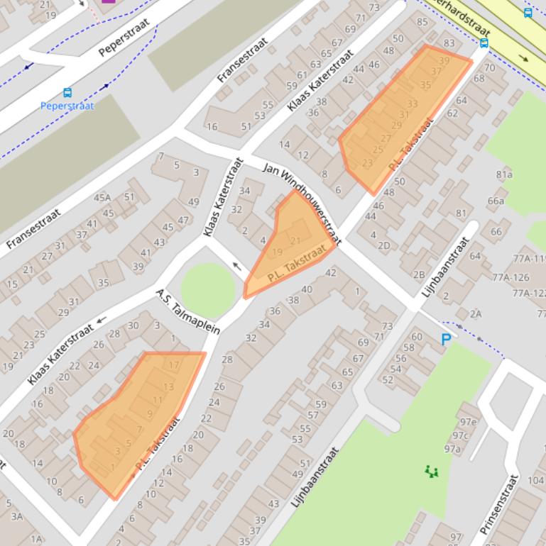 Kaart van postcodegebied 1501PG.