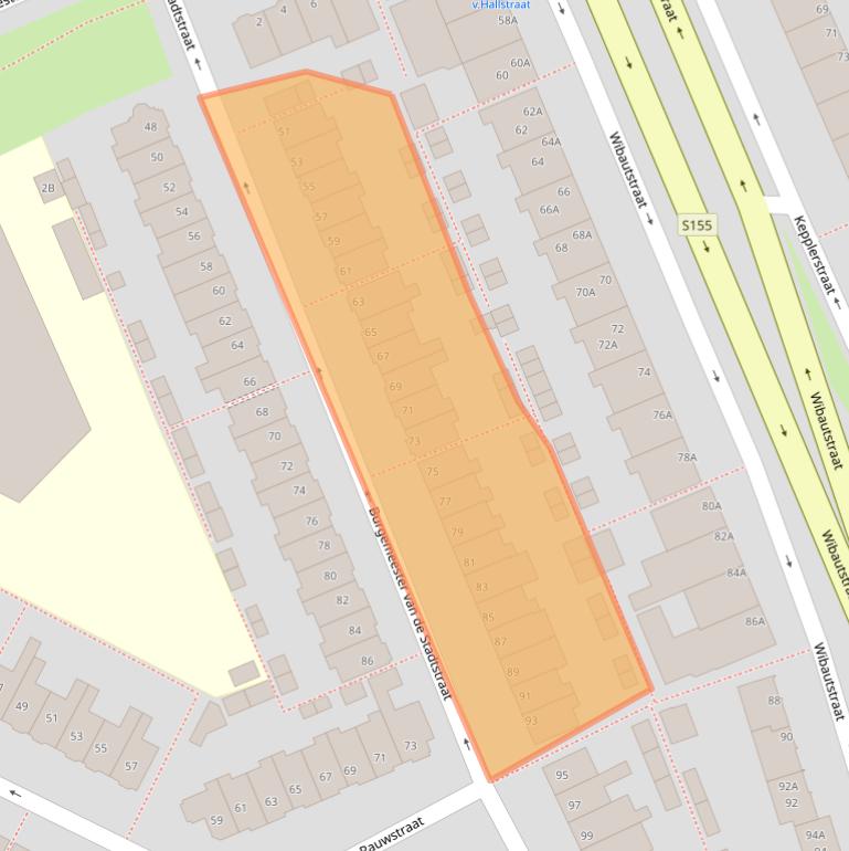 Kaart van postcodegebied 1501SC.