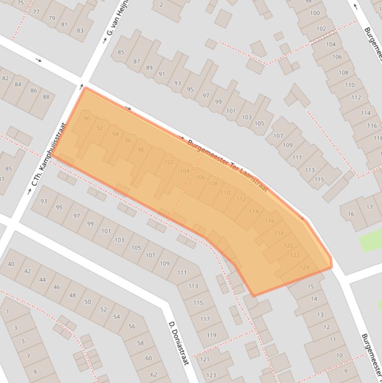 Kaart van postcodegebied 1501TM.