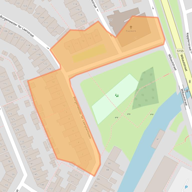 Kaart van postcodegebied 1501TN.