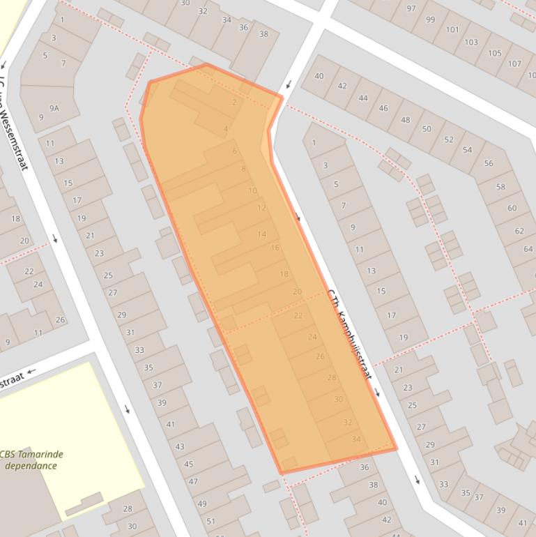 Kaart van postcodegebied 1501VB.