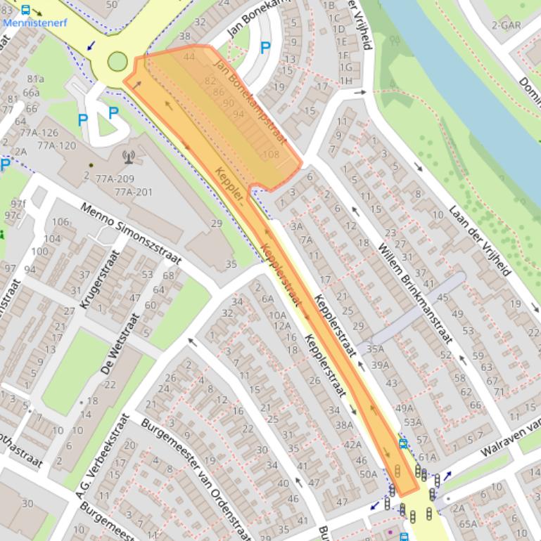 Kaart van postcodegebied 1501XW.