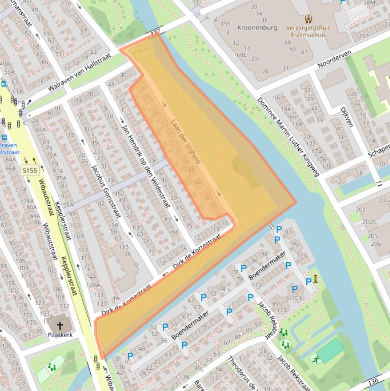 Kaart van postcodegebied 1501ZC.