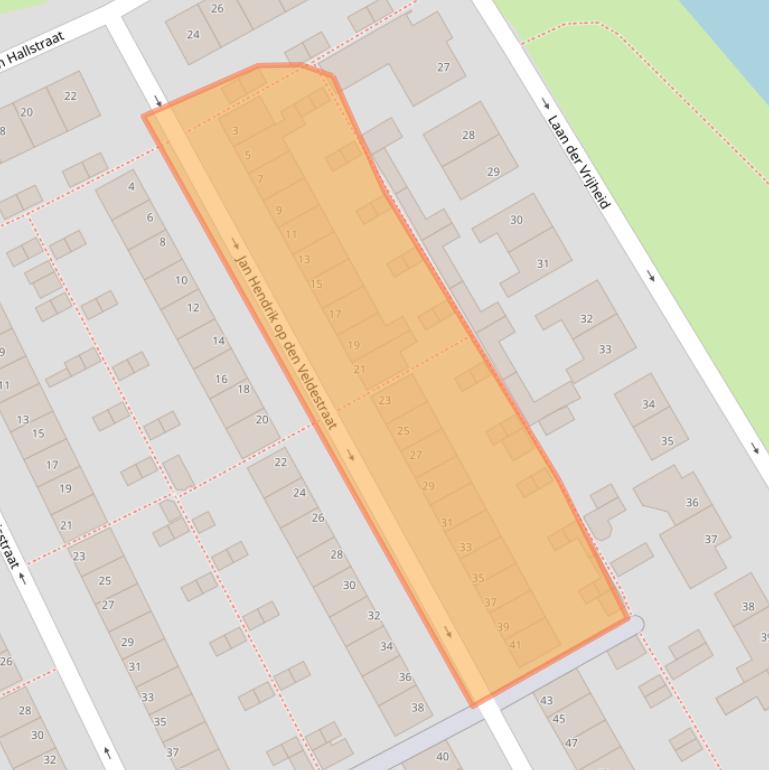 Kaart van postcodegebied 1501ZM.