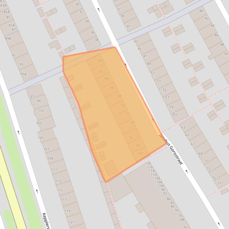 Kaart van postcodegebied 1501ZW.