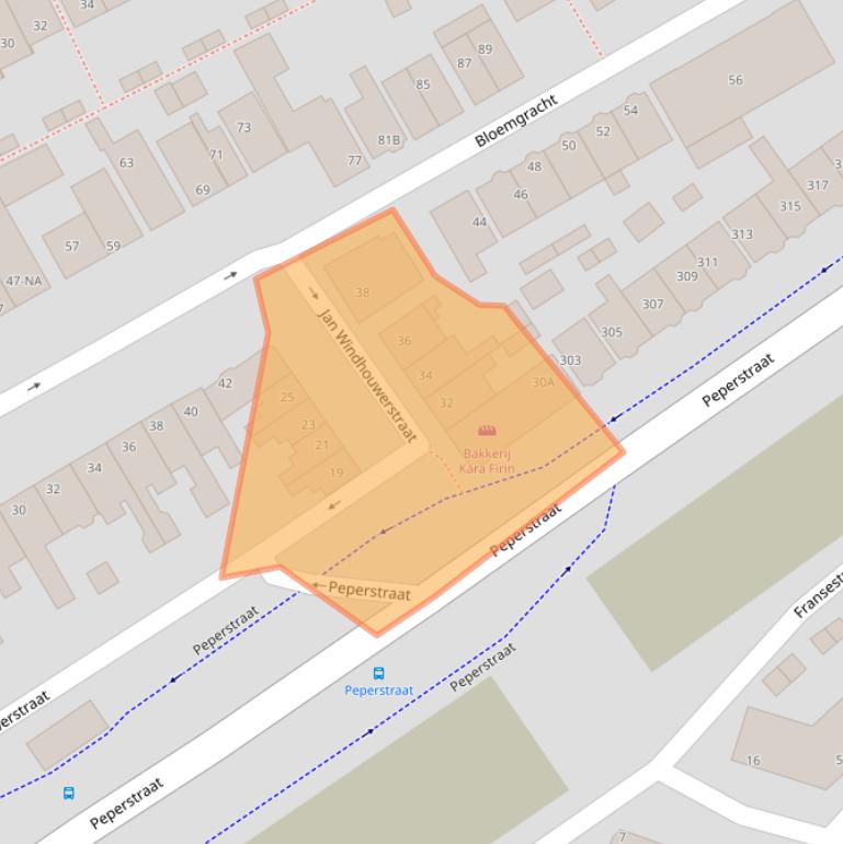 Kaart van postcodegebied 1502AP.