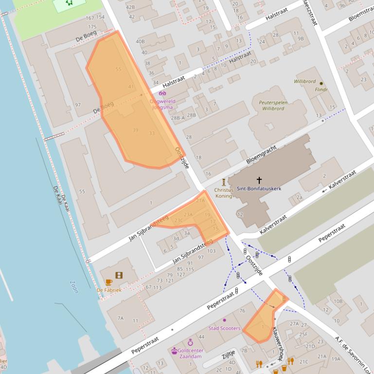 Kaart van postcodegebied 1502BB.