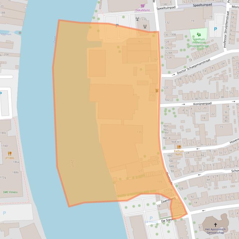 Kaart van postcodegebied 1502BC.