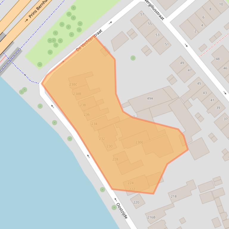 Kaart van postcodegebied 1502BP.