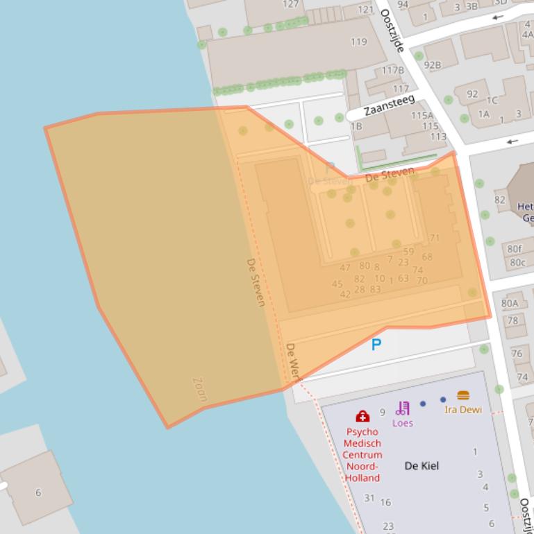 Kaart van postcodegebied 1502BR.