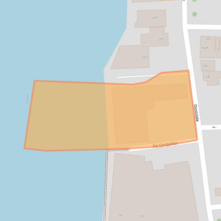 Kaart van postcodegebied 1502BV.