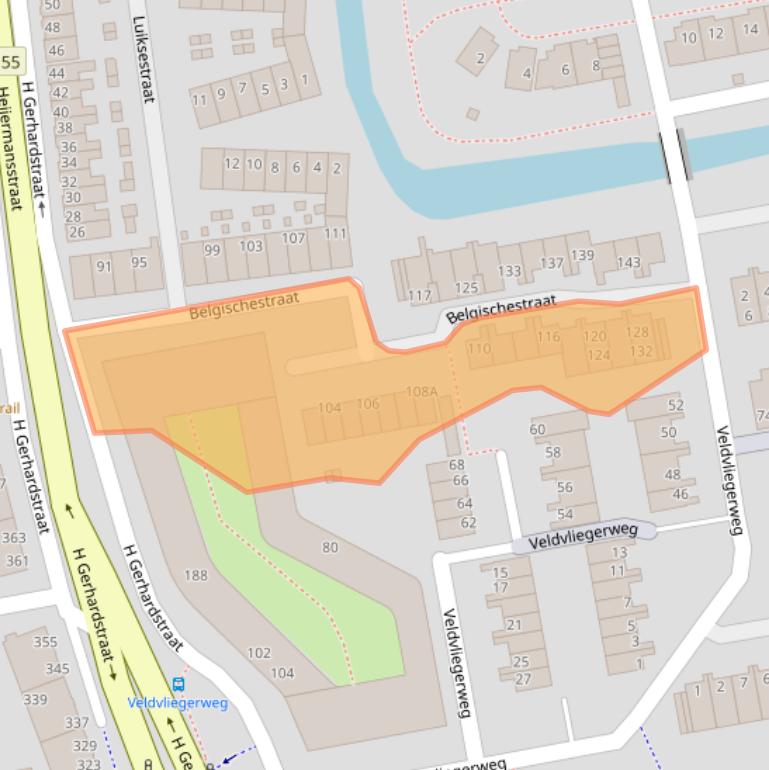 Kaart van postcodegebied 1502DB.