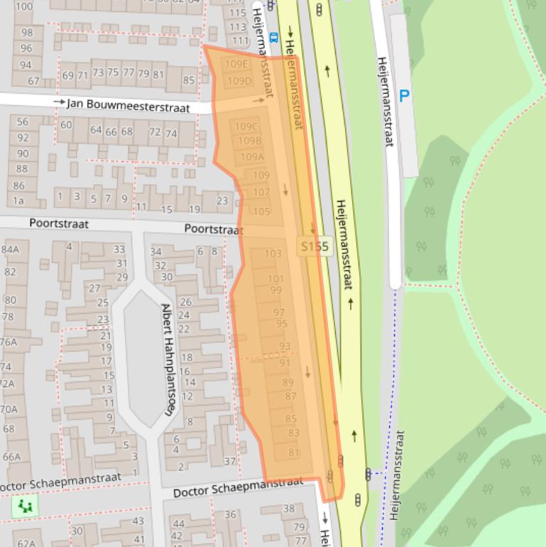Kaart van postcodegebied 1502DH.