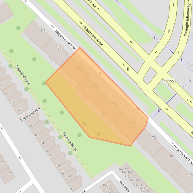 Kaart van postcodegebied 1502DL.