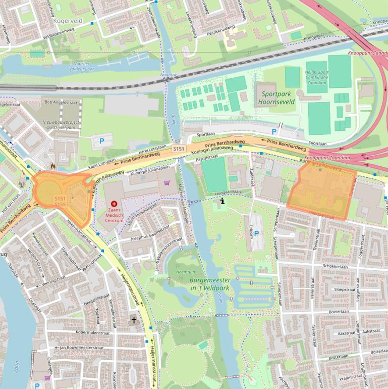 Kaart van postcodegebied 1502DZ.