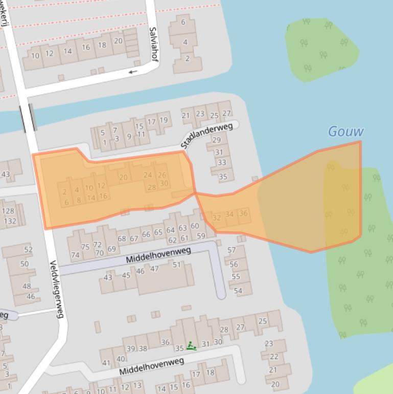 Kaart van postcodegebied 1502EB.