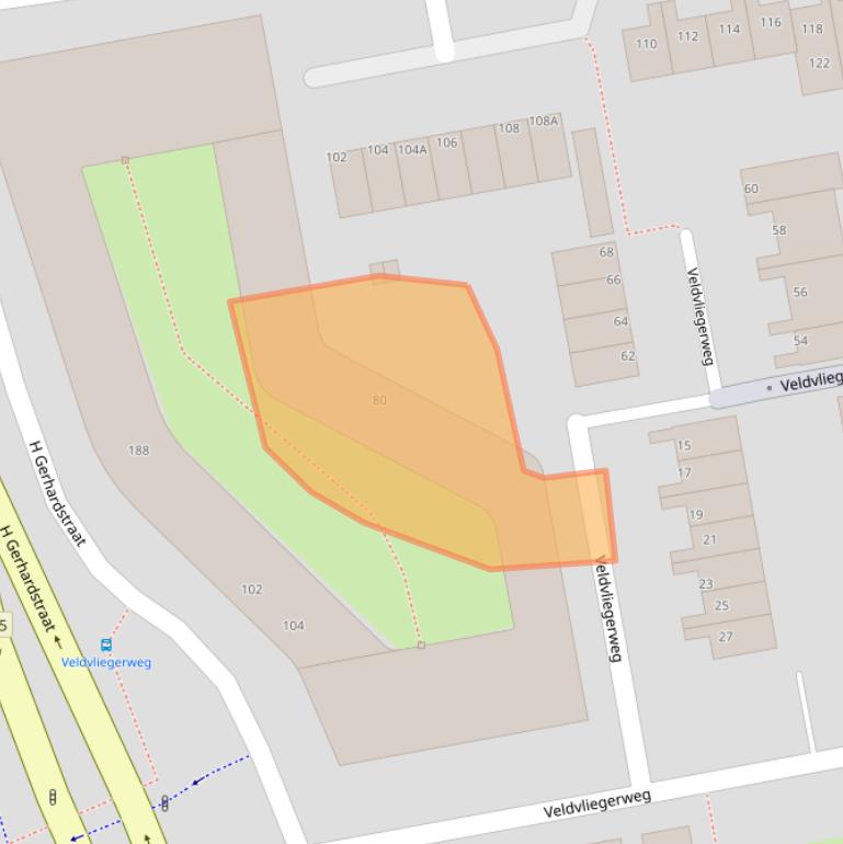Kaart van postcodegebied 1502EJ.